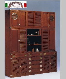 Artigianal furniture and proposals Bookcase Library with upper