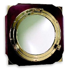 Items and Nautical instruments Mirrors and door porthole mirror ´wood