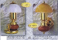 Lampade Per interno ottone bagno oro- legno Gressoney - Val d´isere