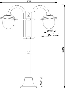 Lamps Natural brass for  internalexternal ART.2189.LS