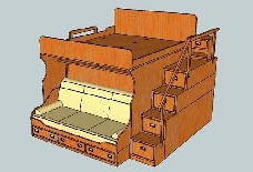 Artigianal furniture and proposals Bunk beds Prop.69 Bunk bed with s