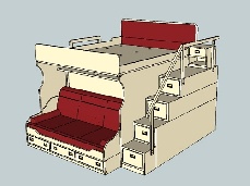 Artigianal furniture and proposals Bunk beds Prop.69 Bunk bed with s