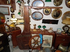 Antiquities from ship dismantlin  helm boat