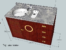 Artigianal furniture and proposals Kitchens Marble top sink