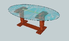 Mobili e proposte di arredamento artigianale Tavoli Tavolo con cristallo