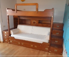 Artigianal furniture and proposals Bunk beds Bunk beds shades teak